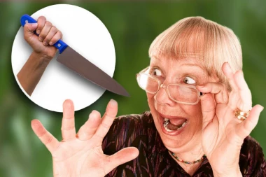 PIJAN NAORUŽAN NOŽEM ULETEO ŽENI U DVORIŠTE! Preplašena starica ga udarula u glavu - nju UHAPSILI, za pokušaj ubistva!