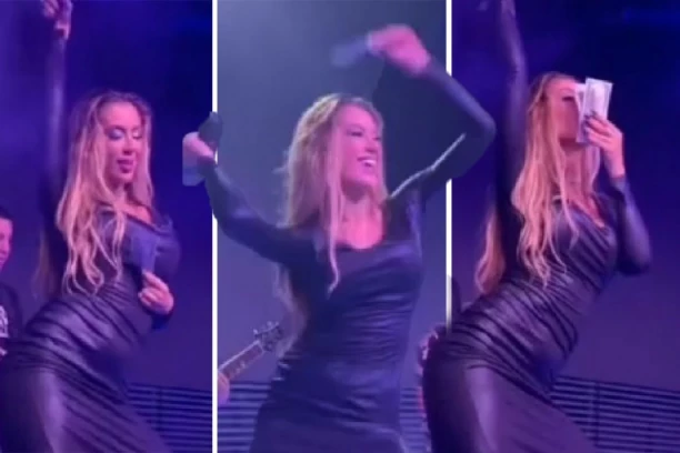TEA TAIROVIĆ LJUBI NOVČANICE NA NASTUPU: Snimak pevačice usijao mreže, uvija se i mazi sa bakšišom u rukama (VIDEO)