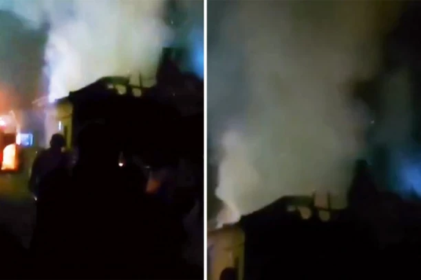 GORI KUĆA U VARVARINU! Krov se URUŠIO, vatrogasci se bore za vatrnom stihijom! (FOTO)