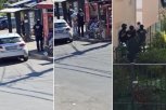 FILMSKO HAPŠENJE U LEŠTANIMA! Policija ženi nasred ulice stavlja lisice na ruke, muškarca obaraju i čvrsto vezuju! (VIDEO/FOTO)