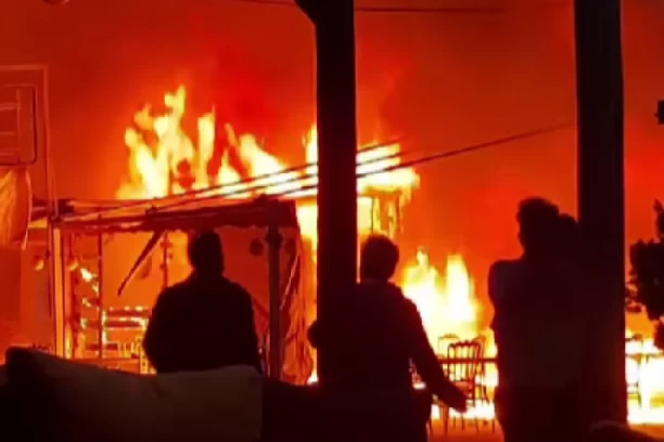 VELIKI POŽAR U GRČKOJ! Izgoreo bar, restoran i hotel U KOME JE BILO I SRPSKIH TURISTA! (VIDEO)