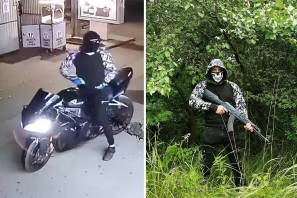 KOJI GENIJE! OVO SU FOTKE KOJE SU PLJAČKAŠA MENJAČNICE ODALE POLICIJI: Slikao se sa istim oružjem u istom duksu, kao i tokom krađe (FOTO)