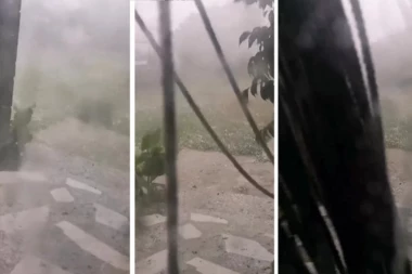 VETAR ČUPA SVE PRED SOBOM, KIŠA PADA KAO IZ KABLA! Jako nevreme se sručilo na Šid, meštani okolnih sela bez struje! (VIDEO)