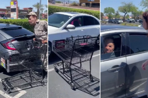 BAHATO JE GURNUO KOLICA PRAVO NA NJEN AUTO: Besna žena nije ustuknula ni kad je videla čudnu masku na licu čoveka, a šok je usledio kad je shvatila ko se krije iza nje! (VIDEO)