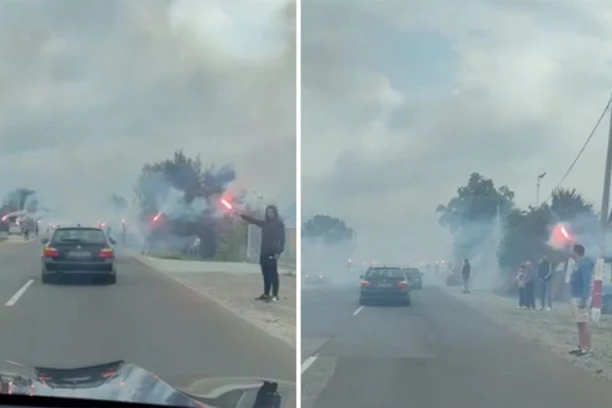 ŠPALIR, BAKLJADA I MORE TUGE I SUZA ZA STEFANA NEDELJKOVIĆA: Telo dopremljeno u Vrnjačku Banju (VIDEO)