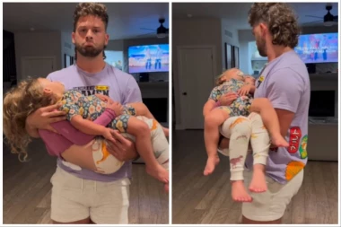 "NIŠTA TE NE MOŽE PRIPREMITI NA OVO": Snimak tate koji koji nosi obe ćerkice u naručju rastopio i najtvrđa srca!" (FOTO+VIDEO)