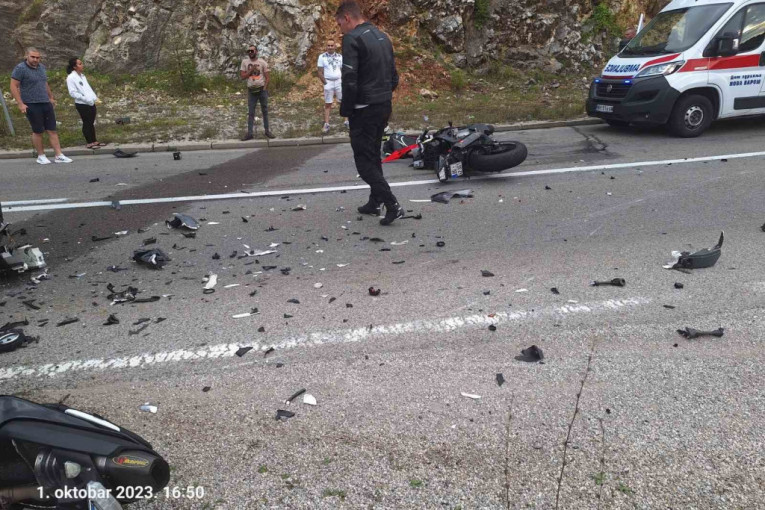 Sudar kamiona i motora