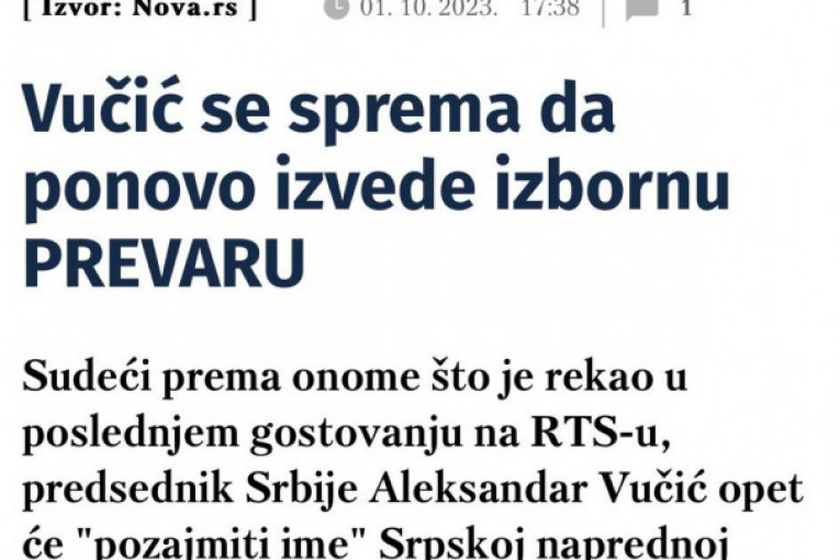 Tajkunski mediji ponovo napali predsednika Vučića