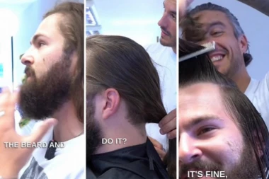 DOŠAO JE U SALON ZAPUŠTENE KOSE I BRADE: Javnost je ostala u neverici kada je videla kakav lepotan se skrivao ispod ovog izgleda gorštaka (VIDEO)