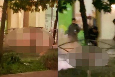 ZAPALIO SE ZBOG NESREĆNE LJUBAVI! Muškarac GOREO nasred ulice, policija gasila požar! (VIDEO)