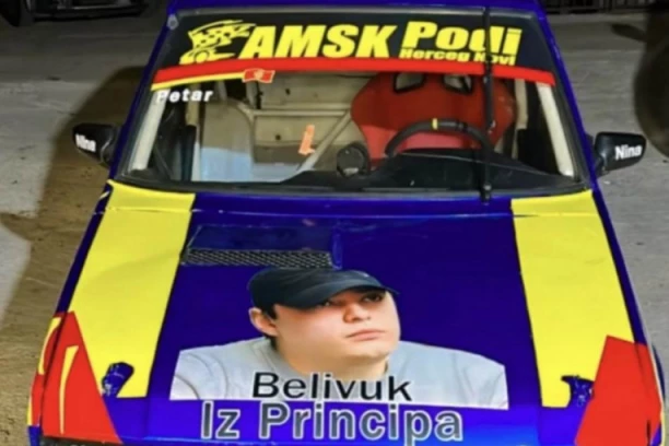 SKANDAL! Podgoričanin se trkao automobilom na kome je bio lik VELJE NEVOLJE! Uputio i OVU poruku!