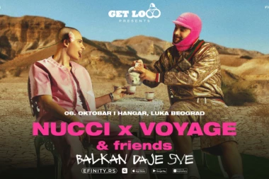 Večeras se ruše svi standardi – prvi solistički koncert Nucci-ja x Voyage-a u Hangaru Luke Beograd!
