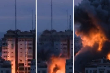 ZGRADA "PALESTINA" SRAVNJENA SA ZEMLJOM! Izrealski avioni DEMOLIRALI čitav objekat - svetski mediji bruje! (VIDEO)