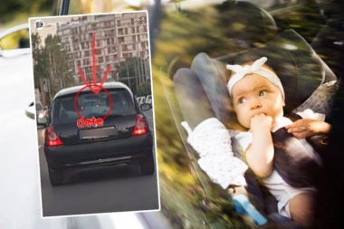 RODITELJI, ŠTA JE SA MOZGOM?! Jeziv prizor na ulicama Beograda - POGLEDAJTE KAKO VOZE DETE! (FOTO)