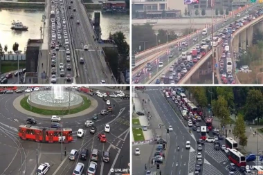 VELIKE GUŽVE U BEOGRADU! Krkljanac na najfrekventnijim saobraćajnicama!