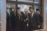 PATRIJARH PORFIRIJE U POSETI CRNOJ GORI, DOČEKAO GA JAKOV MILATOVIĆ: Predvodiće proslavu osvećenja sabornog hrama Hristovog vaskrsenja (FOTO)