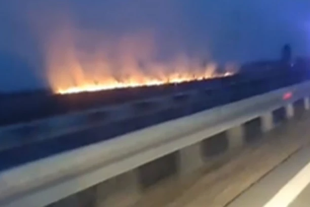 VATRENA STIHIJA NA PUTU KA SIRIGU! Gori deo pored auto-puta, požar preti da se proširi! (VIDEO)