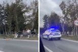 SAOBRAĆAJKA NA PUTU LAJKOVAC-VALJEVO: Vozilo sletelo sa puta, pa se prevrnulo na krov!