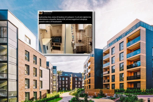 "PA ŠTO TAKO JEFTINO"!? Jedan oglas i cena stana u Beogradu ostavili ljude bez teksta! NEMA LAVABO I SUDOPERU, ALI ZATO IMA MIKROTALASNU U KUPATILU! (FOTO)