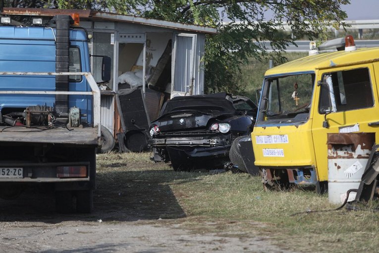 Automobil Darka Lazića nakon nezgode