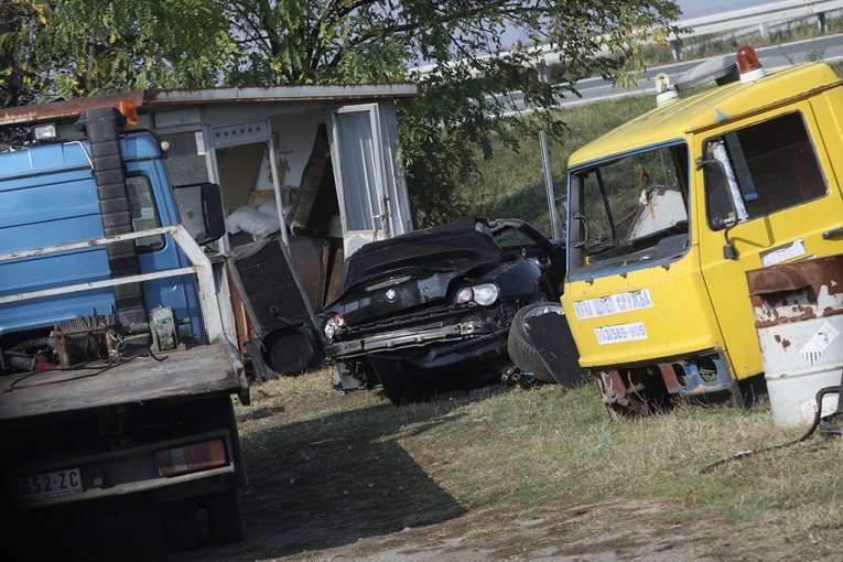 Automobil Darka Lazića nakon nezgode