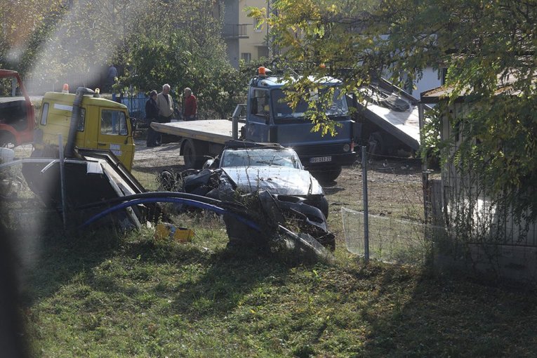 Automobil Darka Lazića nakon nezgode