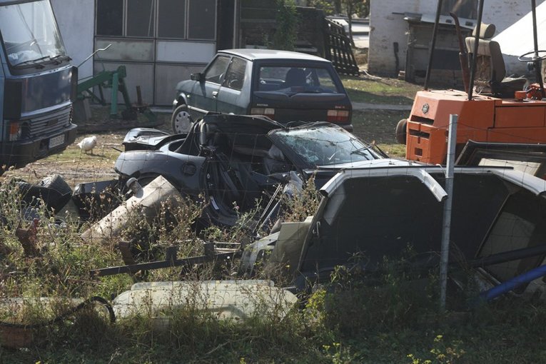 Automobil Darka Lazića nakon nezgode