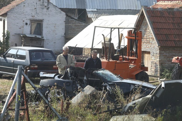 Automobil Darka Lazića nakon nezgode