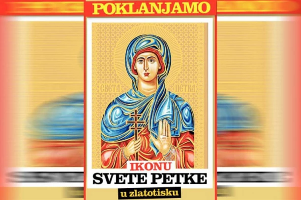 POKLON SVIM ČITAOCIMA! Samo uz Srpski telegraf ikona Svete Petke u zlatotisku