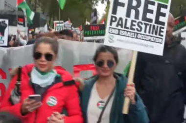 HILJADE LJUDI PODRŽALO PALESTINCE! Masovni protest u Londonu, traže od Sunaka da reaguje!