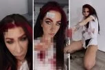 POCEPALA MAJICU, PA KRENULA DA SE MAŽE KRVLJU: Popularna influenserka zgrozila javnost, ovo gledate na sopstvenu odgovornost! (FOTO)