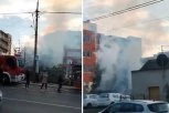 TRAMVAJI STALI U USTANIČKOJ! Zapalila se kuća kod okretnice, vatrogasci na terenu (VIDEO)