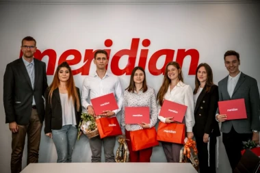 Desetke za ponos i svetlu budućnost: Kompanija Meridian najboljim akademcima uručila vredne stipendije