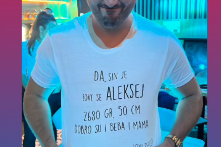 Ljuba Perućica slavli što je postao otac