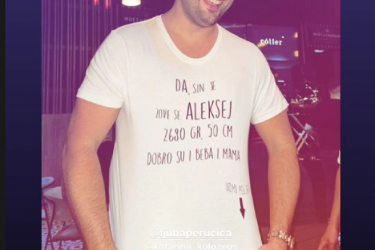 Ljuba Perućica slavli što je postao otac