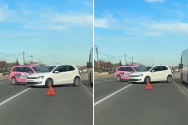 DIREKTAN SUDAR DVA VOZILA: Haos u Kragujevcu!