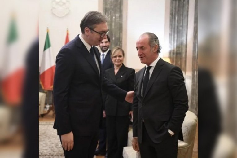 Vučić ha ricevuto il presidente della Regione Veneto (FOTO)