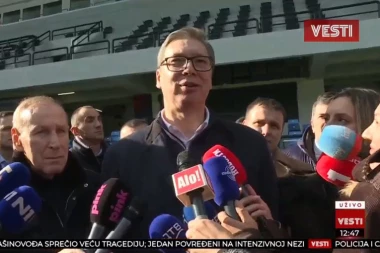 PREDSEDNIK VUČIĆ NA NOVOIZGRAĐENOM STADIONU "LAGATOR": "Nije sve crno i strašno u našoj Srbiji, danas smo svi PONOSNI"
