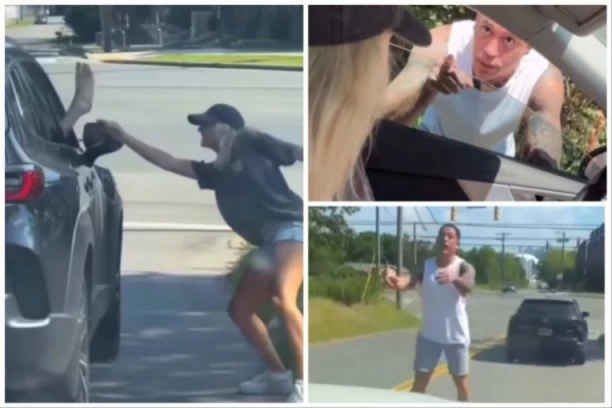 VIDELA JE DA NEČIJA STOPALA VIRE IZ AUTOMOBILA I ZAGOLICALA IH JE: Besni vozač joj je pretio i jurio je celim putem, a ono što joj je uradio kada ju je najzad stigao zapanjilo je sve! (VIDEO)