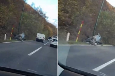 PREVRNUO SE NA KROV! U saobraćajnoj nesreći povređena jedna osoba! (VIDEO)