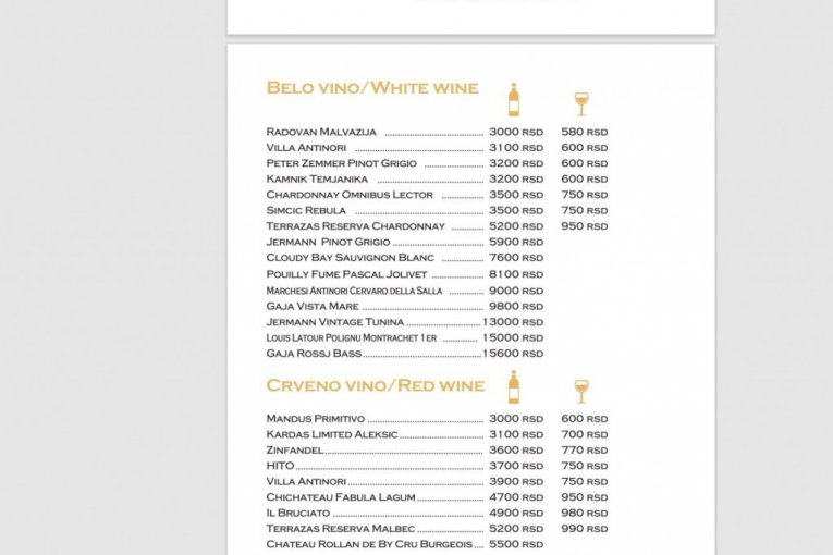 cenovnik Maison boho