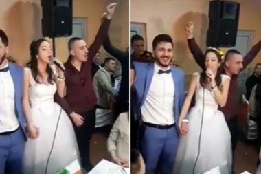 DRUŠTVENIM MREŽAMA KRUŽI SNIMAK NEVEROVATNE SVADBE! Danica Crnogorčević uzela mikrofon u ruke - atomosfera koja se ne viđa često! (VIDEO)