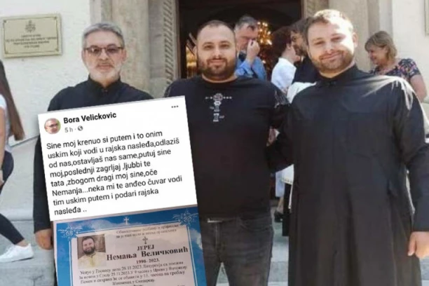 ZBOGOM SINE MOJ, LJUBI TE TATA: Otac sveštenika se oprostio od voljenog Nemanje, sina i kolege - NEKA TI ANĐEO ČUVAR PODARI RAJSKA NASLEĐA!