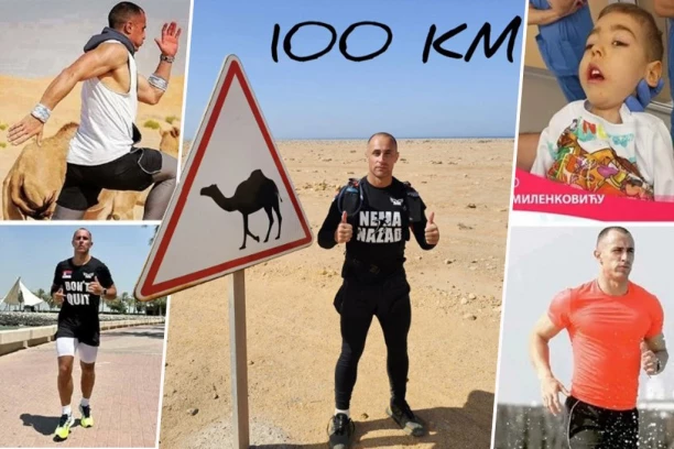 SRBIN HUMANITARAC TRČI KROZ PUSTINJU! PRIKUPLJA PARE ZA LEČENJA MALOG MAKSIMA: Palo je prvih 100 kilometara, uprkos preprekama Marko NASTAVLJA DA SE BORI! (FOTO)