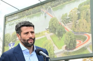 ŠAPIĆ NAJAVIO IZGRADNJU PEŠČKO-BICIKLISTIČKOG MOSTA KOJI ĆE POVEZATI NOVI BEOGRAD I ADU CIGANLIJU: Izgradnja počinje sledeće godine