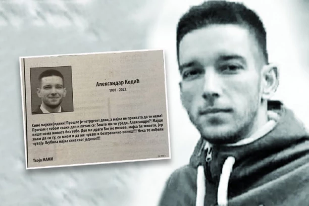 "NE PRIHVATAM DA TE NEMA, PRIČAM SA TOBOM SVAKI DAN!" Majka Aleksandra Kodića ne dolazi sebi posle tragičnog GUBITKA, emotivna čitulja KIDA DUŠU!