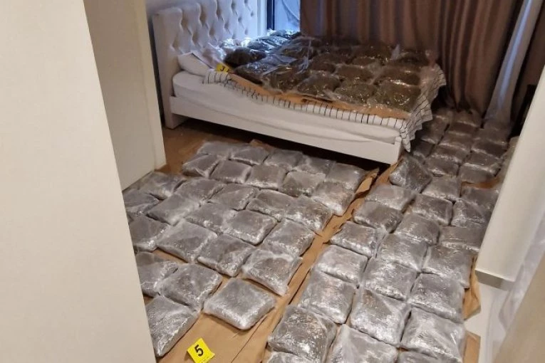 OVAKO SU PALI DILERI IZ NOVOG SADA! 130 kilograma marihuane pronađeno u štek stanu! (FOTO/VIDEO)