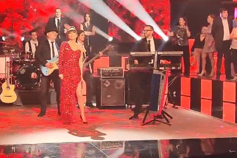 Ceca Ražnatović na snimanju RTS-a