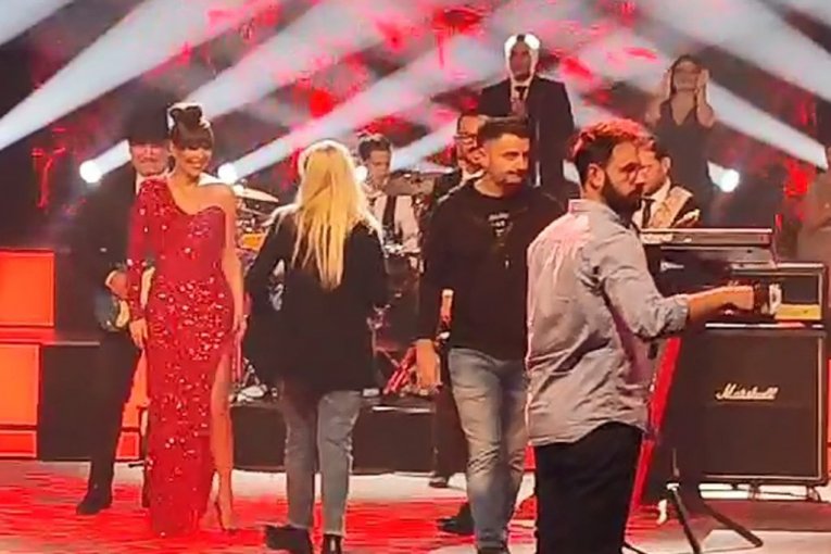 Ceca Ražnatović na snimanju RTS-a