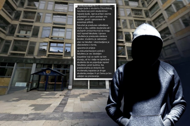 OSVANULO JEZIVO UPOZORENJE! Student napada ljude na Filozofskom fakultetu, tvrdi da ima PIŠTOLJ!
